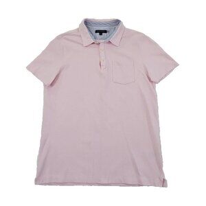 Banana Republic Performance Pique Polo Golf Tennis Shirt Men's M Medium Pink EUC